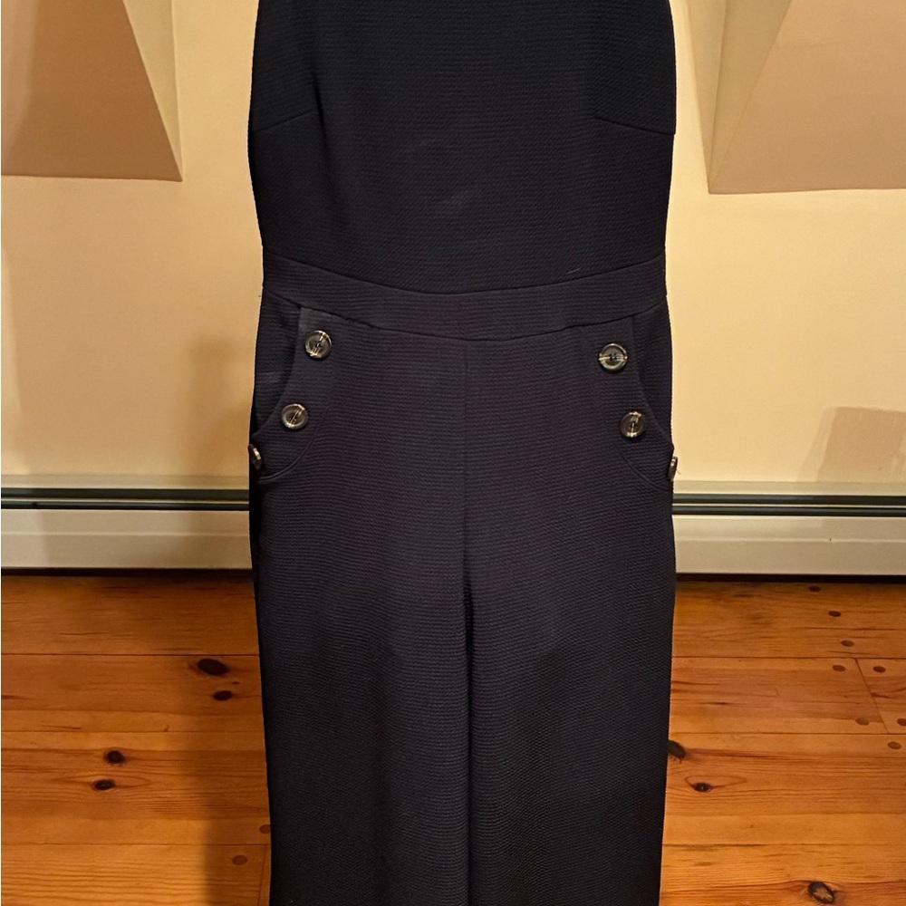 Caution To The Wind Black Button-Detail Jumpsuit